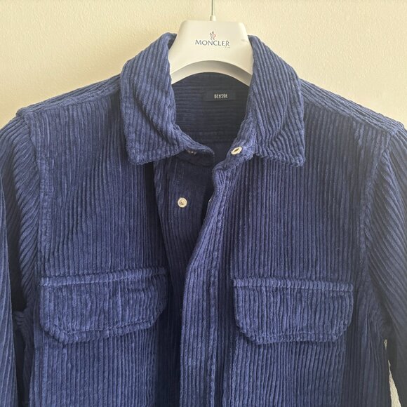 Benson Corduroy Blue Snap Button Overshirt Shirt Jacket - Small - Picture 3 of 16